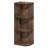 Furinno PASIR Book Shelf, 3-Tier Corner Bookshelf with Open Shelf, Standing Bookcase, 9.3 x 12 x 31.5, for Organization and Storage, for Living Room, Bedroom, Home Office, Amber Pine