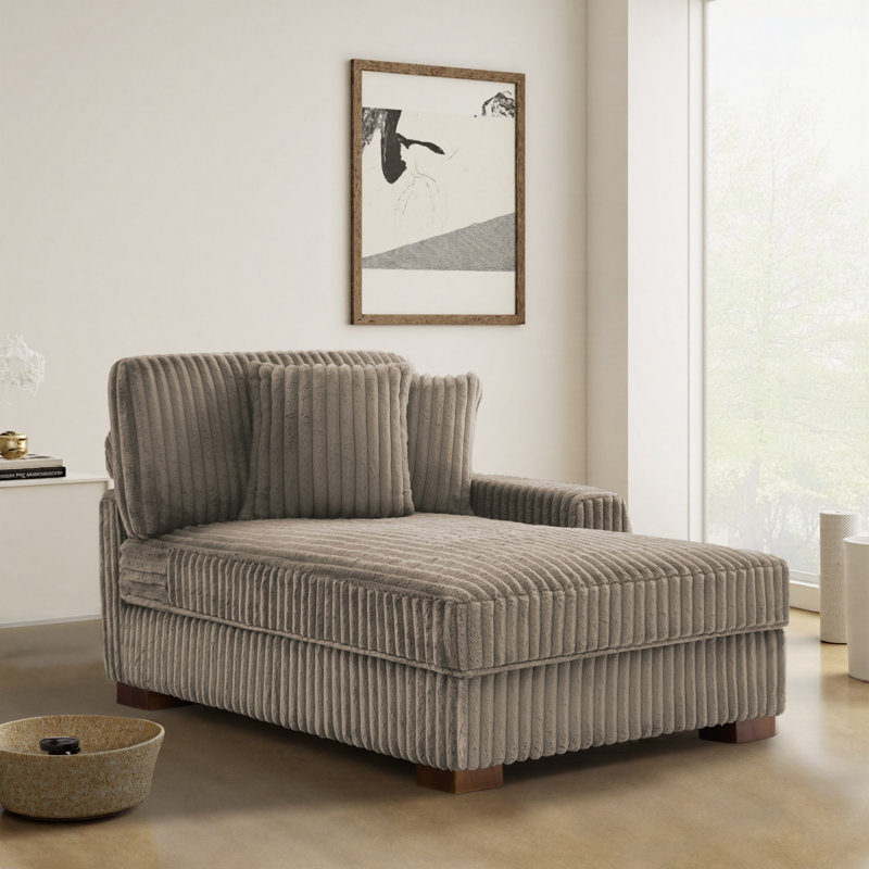 Chaise Lounge, Light Brown