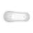 61" Streamline Clawfoot Soaking Acrylic Bathtub With Drain, Clawfeet, and Bamboo Tray-76696977-51346613