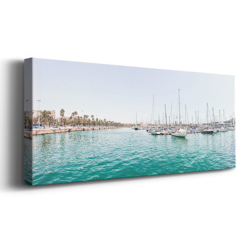 «Barcelona Marina» sur impression sur toile, H 20 po x l 50 po x P 1,5 po