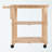Mario Wheeled Utility Cart with Pull-Out Cutting Board in Natural, 31.80" H X 26.85" W X 20.35" D
