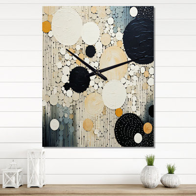 Horloge murale Monochromes Medley III - Collages abstraits