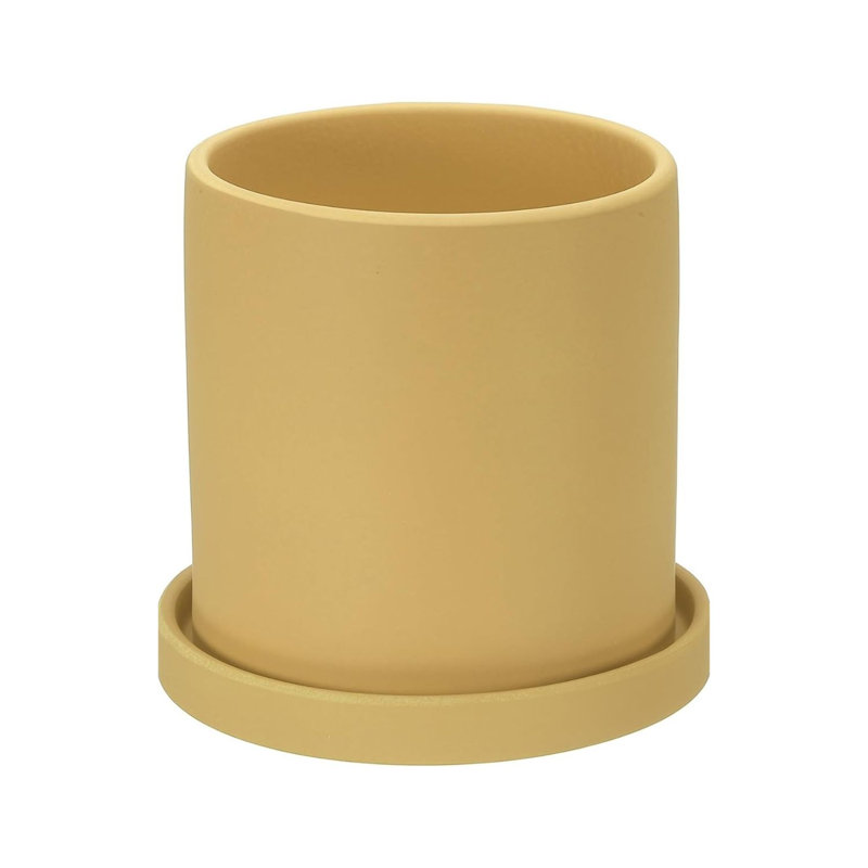 Yellow Ceramic Plant Pot