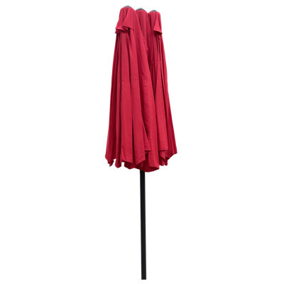 15Ftx9ftdouble-Sided Patio Umbrella Outdoor Market Table Garden Extra Large Waterproof Twin Umbrellas With Crank And Wind Vents For Garden Deck Backyard Pool Shade Outside Deck Swimming Pool