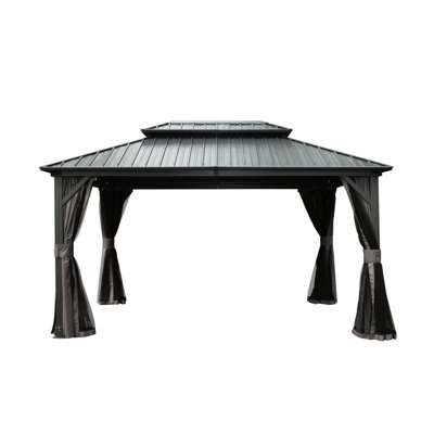 10' X 12' - Provide Shelter For Outdoor Activities Gazebo With Privacy Netting Enjoy Peaceful Moments