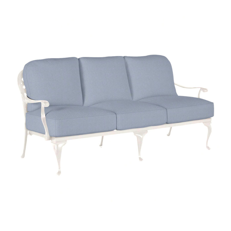 Provance Aluminum Sofa - Chalk, No Welt, Rollo Silver, Chalk