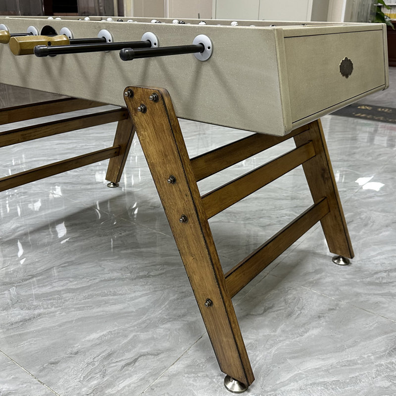 Tables de soccer rectangulaire en bois massif et gris clair LightGray + brun