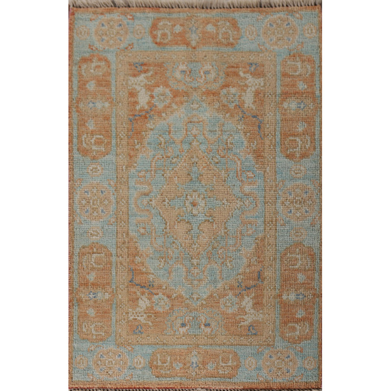 Tapis oriental à motif végétal Oushak Foyer 2x3