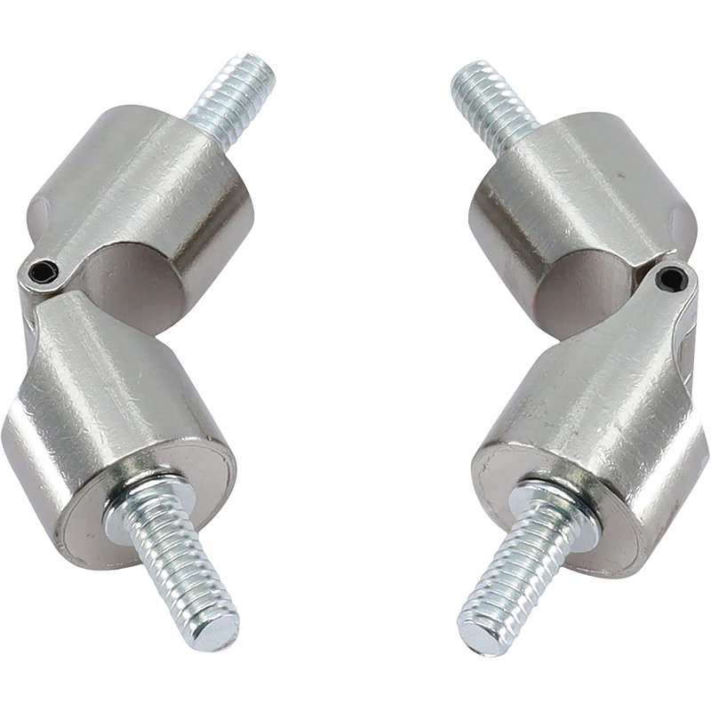 Meriville Hinged Elbow Connector, 2 pcs, 0.75", Satin Nickel