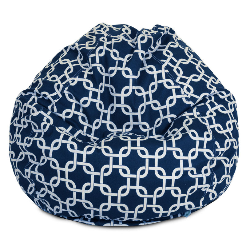 Bean Bag Chair, 22'' H x 28'' W x 28'' D, Black Polyester
