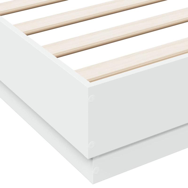 Noar Bed Frame, King ( 160 x 200 cm), White