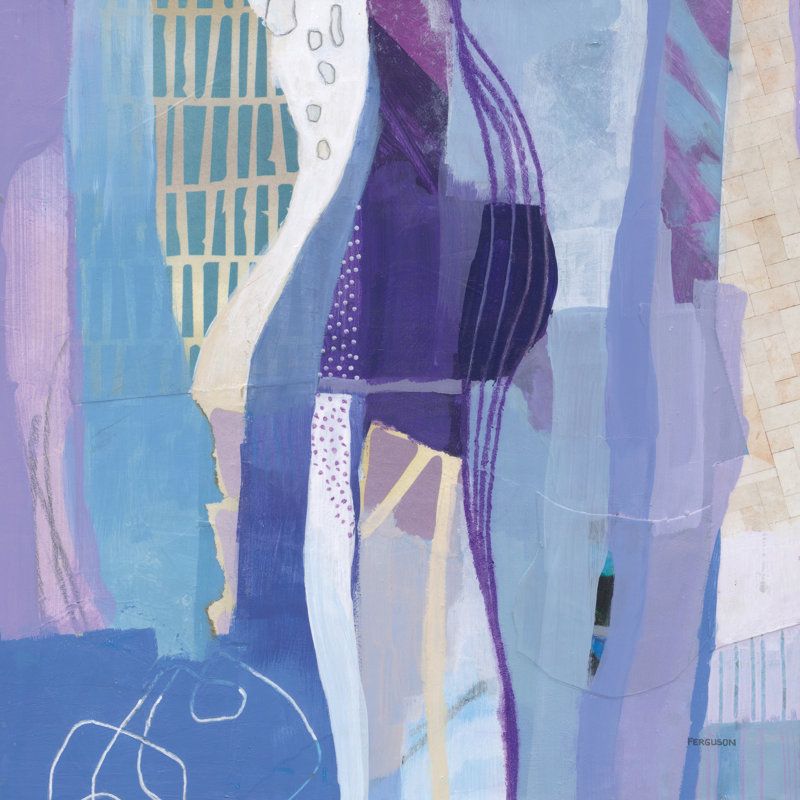 «Abstract Layers I» par Kathy Ferguson - reproduction d'art sur toile tendue, H 36 po x l 36 po, Non