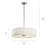 3 - Light Dimmable Drum Chandelier-1857484648
