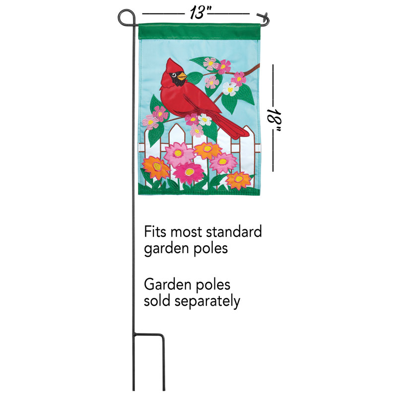 Drapeau de jardin en polyester 2 pi 1 po x 6 pi 1 po, 18 x 13