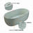 51 in. Freestanding Solid Surface Resin Stone Soaking Bathtub with Overflow and Pop Up Drain, Modern Bathroom Tub