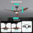 52" Ulanda Blade LED Propeller Ceiling Fan with Remote Control-2131780873