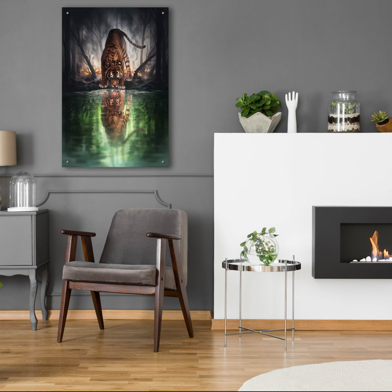 «The World I l'habitude de savoir» par JoJoesArt, art mural en verre acrylique,, H 36 po x l 24 po x P 0,2 po