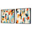 Corvese - Ensemble de 2 collages carrés à formes abstraites-101858964-101858967