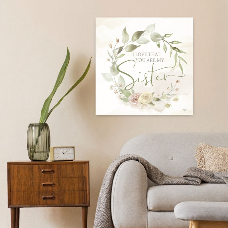 «My Sister», art floral contemporain, H 24 po x l 24 po