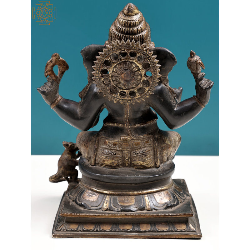 Statue de divinité indienne indienne fabriquée à la main 12 "en laiton 12" pour temple de la maison et décoration spirituelle