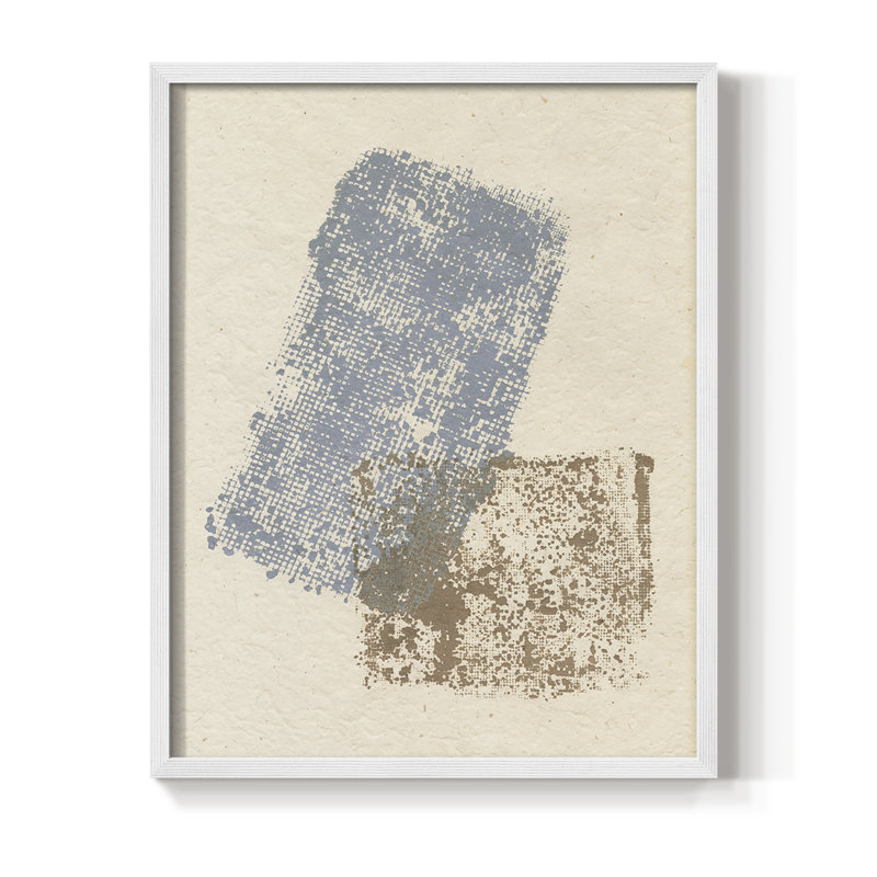 Impression encadrée Scrim I embelli - bois massif, Blanc, H 20 po x l 16 po