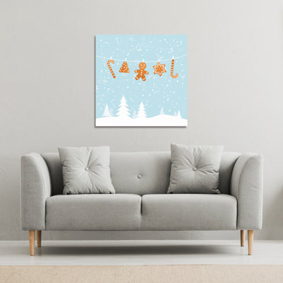 Hanging Ginger Breads - Wrapped Canvas Print