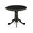 5-Pc Dining Table Set Includes a Modern Dining Room Table and 4 Shitake Linen Fabric Dining Room Chairs - Wire Brushed Black Finish-167215808-167187653-230674403