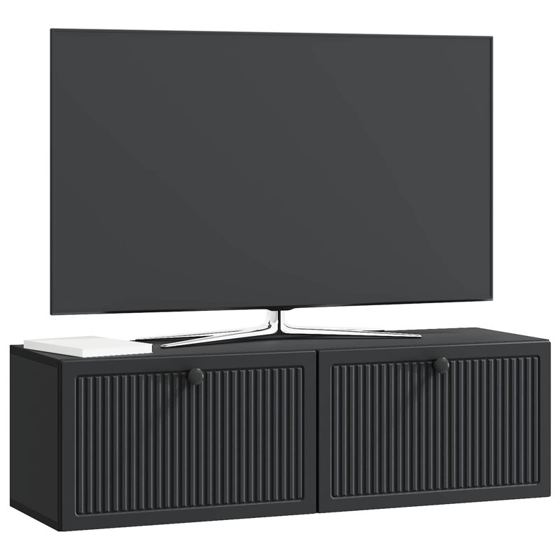 Unfinished TV Stand, Black, 30cm H x 98cm L x 31cm W
