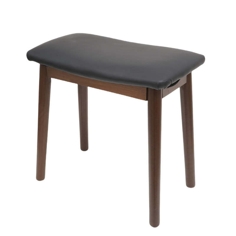 Tabouret de coiffeuse en bois massif pour maquillage avec revêtement en cuir de polyuréthane