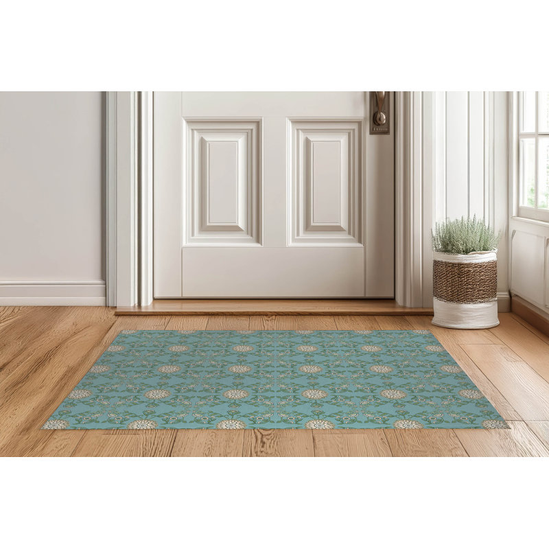 Paillasson Aria, Bleu, L 48 po x L 72 po