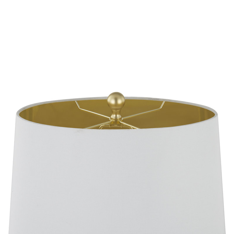 24" Resin Swan Table Lamp With Shade, Gold