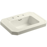 Kathryn Fireclay 27" Pedestal Bathroom Sink with Overflow