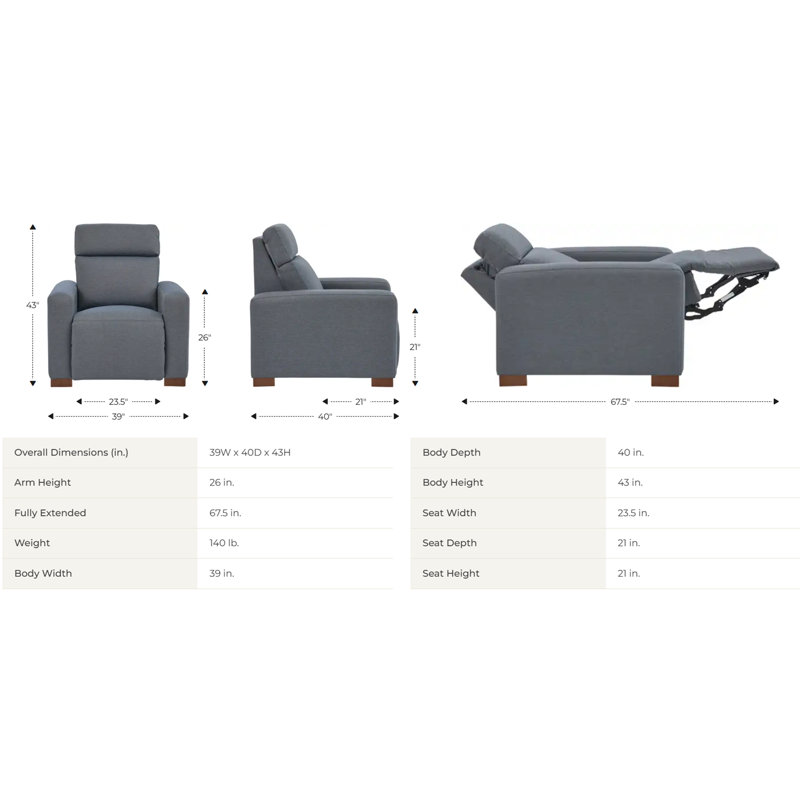 Acadia Power Reclining Chair with Headrest