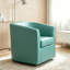 Fauteuil demi-tonneau pivotant en similicuir-129448687