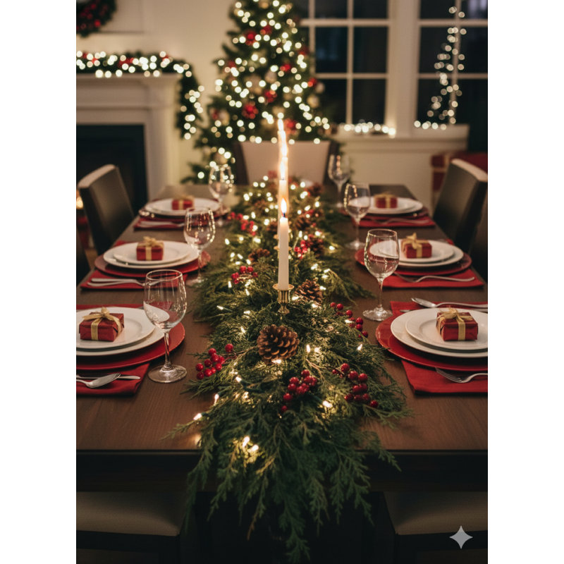 Paquet de 4 guirlandes de Noël imperméables 6 pi Real Touch Soft Cedar
