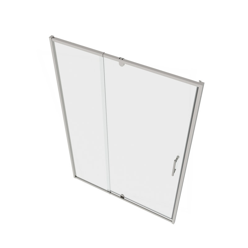 44-48" W X 71" H Piovt Swing Glass Shower Door,Pivot Frame Sliding Shower Door With 1/4"(6Mm) Clear SGCC Tempered Glass,Shower Doors,Reversible Installation