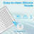 8'' Silver Led Shower Head With 3-color Temperature Control, 360° Rotatable