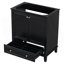 Meuble-lavabo 30 po sans lavabo, base seulement, armoire de salle de bain multifonctionnelle avec portes et tiroir, cadre solide et panneau de fibres à densité moyenne, noir-1295136230