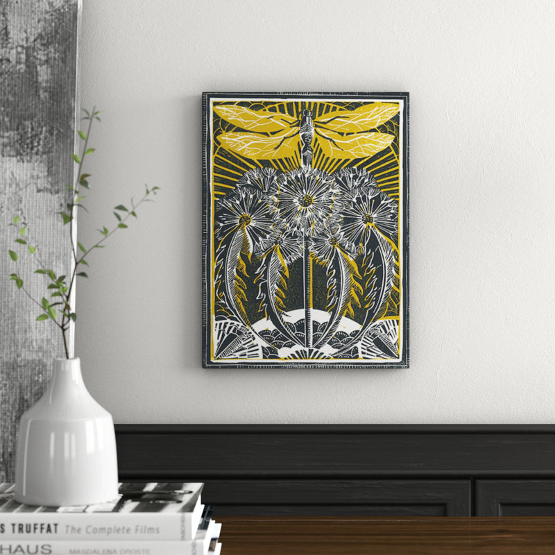 Dragonfly & Dandelions by Amanda Colville - Print, 80cm H x 60cm W, Paper, No Mount