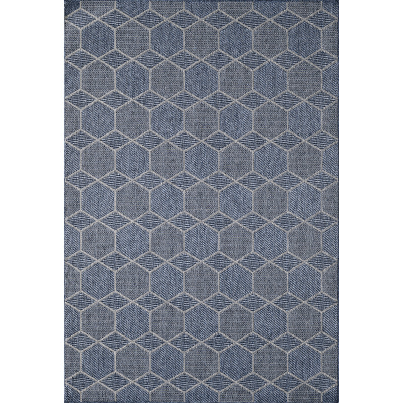 Gailand Geometric Indoor / Outdoor Rug, Rectangle 2'7" x 3'11"