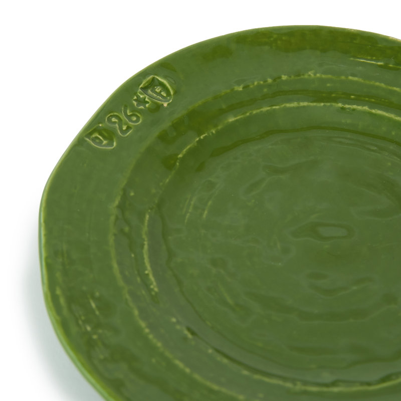 Okane Stoneware Appetizer Plate, Green