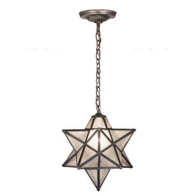 12" Wide Moravian Star Pendant