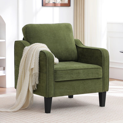 Mid-Century Accent Chairs Featuring Removable Cushions