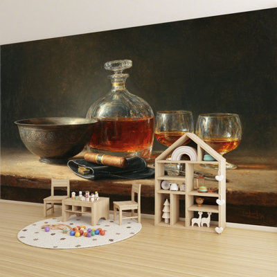 Peel and Stick Wallpaper Wall Mural cognac cigars cigars pictures Wall Art Self Adhesive and Removable