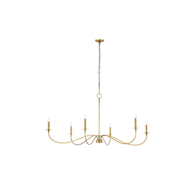 Ajmer 6 - Light Steel Dimmable Chandelier