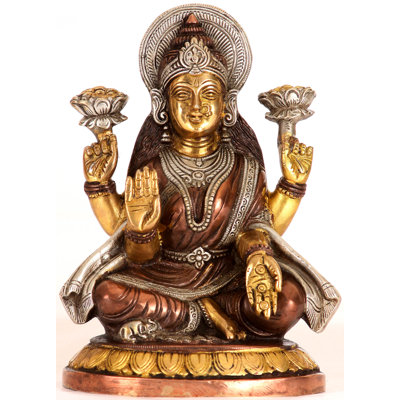 Déesse Lakshmi tenant des lotus à part entière