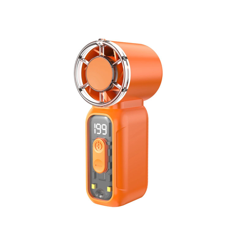 Mini ventilateur portatif à ventilateur USB de grande puissance, compatible avec Kondieu, pour l'extérieur, Orange
