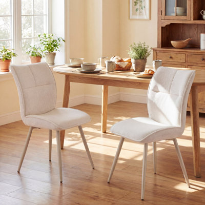 Leahana Chenille Upholstered Dining Chairs