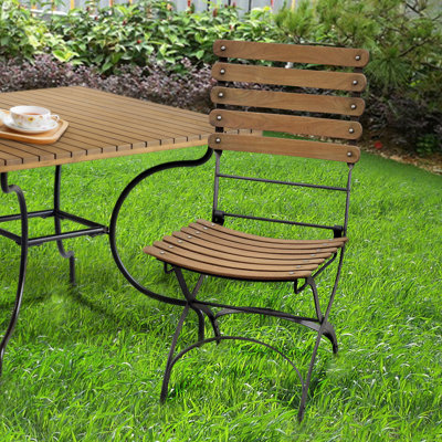 Rayne Folding Teak Patio Dining Chair by August Grove