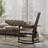 Classic Brown Compact Rocking Chair with Space-Saving Industrial Design